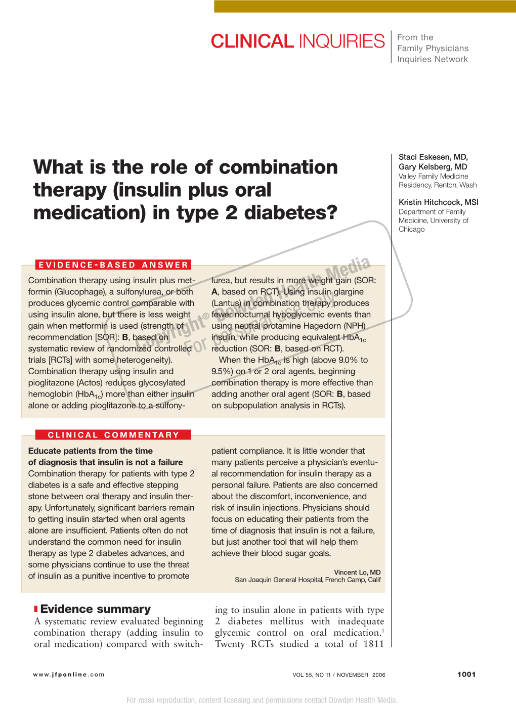 (Insulin Plus Oral Medication) in Type 2 Diabetes?