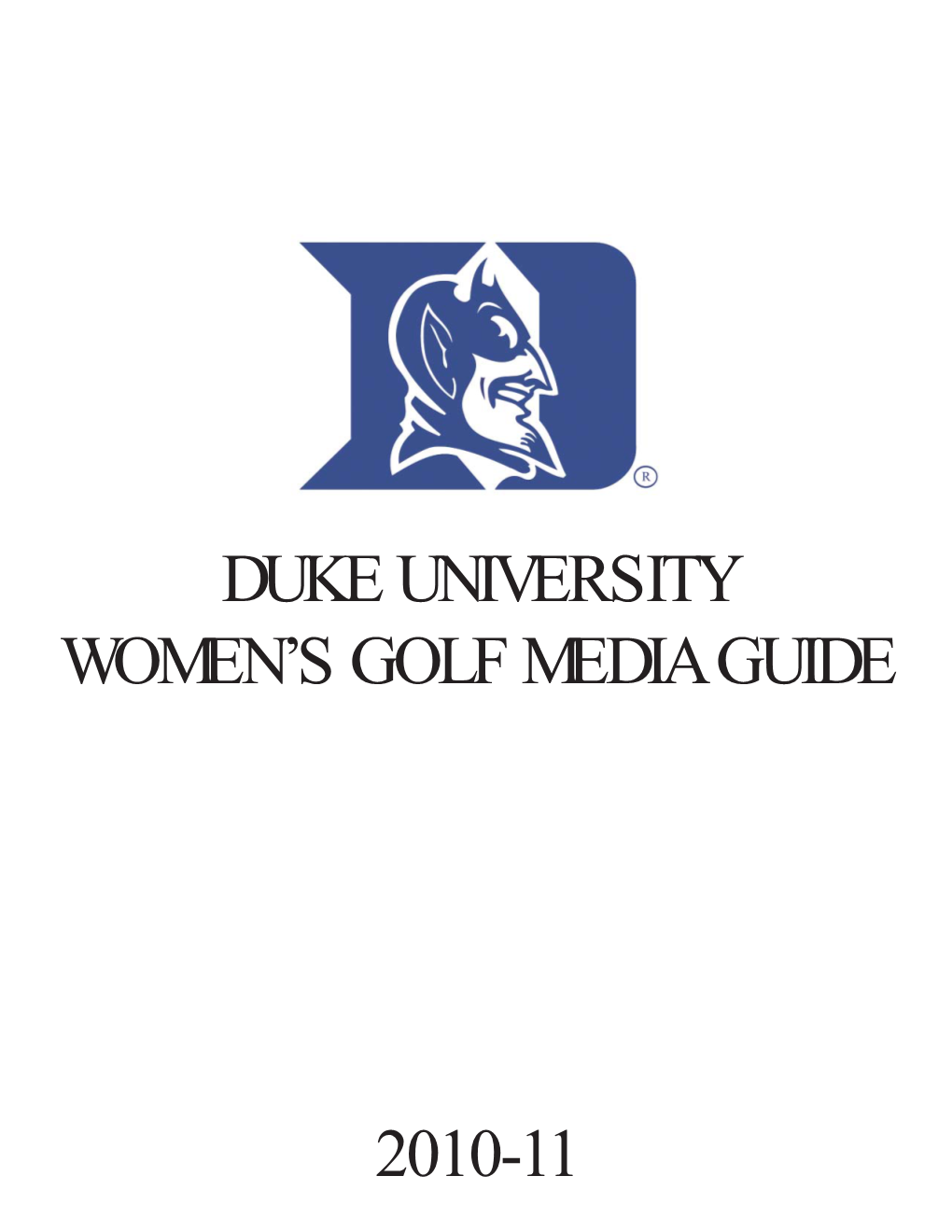 2010-11 Women's Golf Media Guide.Indd