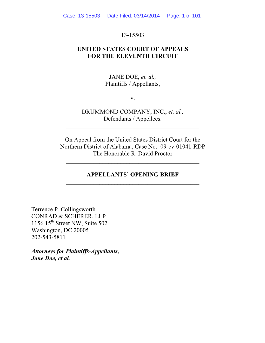 13-15503 Date Filed: 03/14/2014 Page: 1 of 101