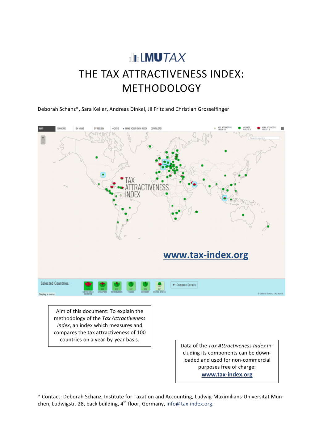 The Tax Attractiveness Index: Methodology