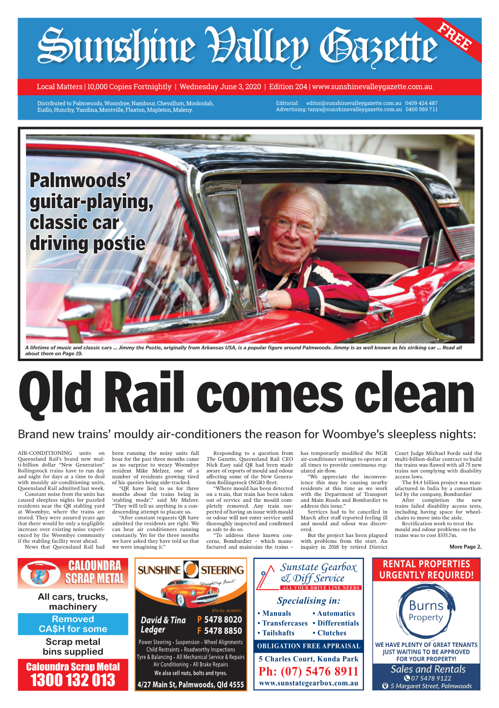 Palmwoods' Guitar-Playing, Classic Car Driving Postie