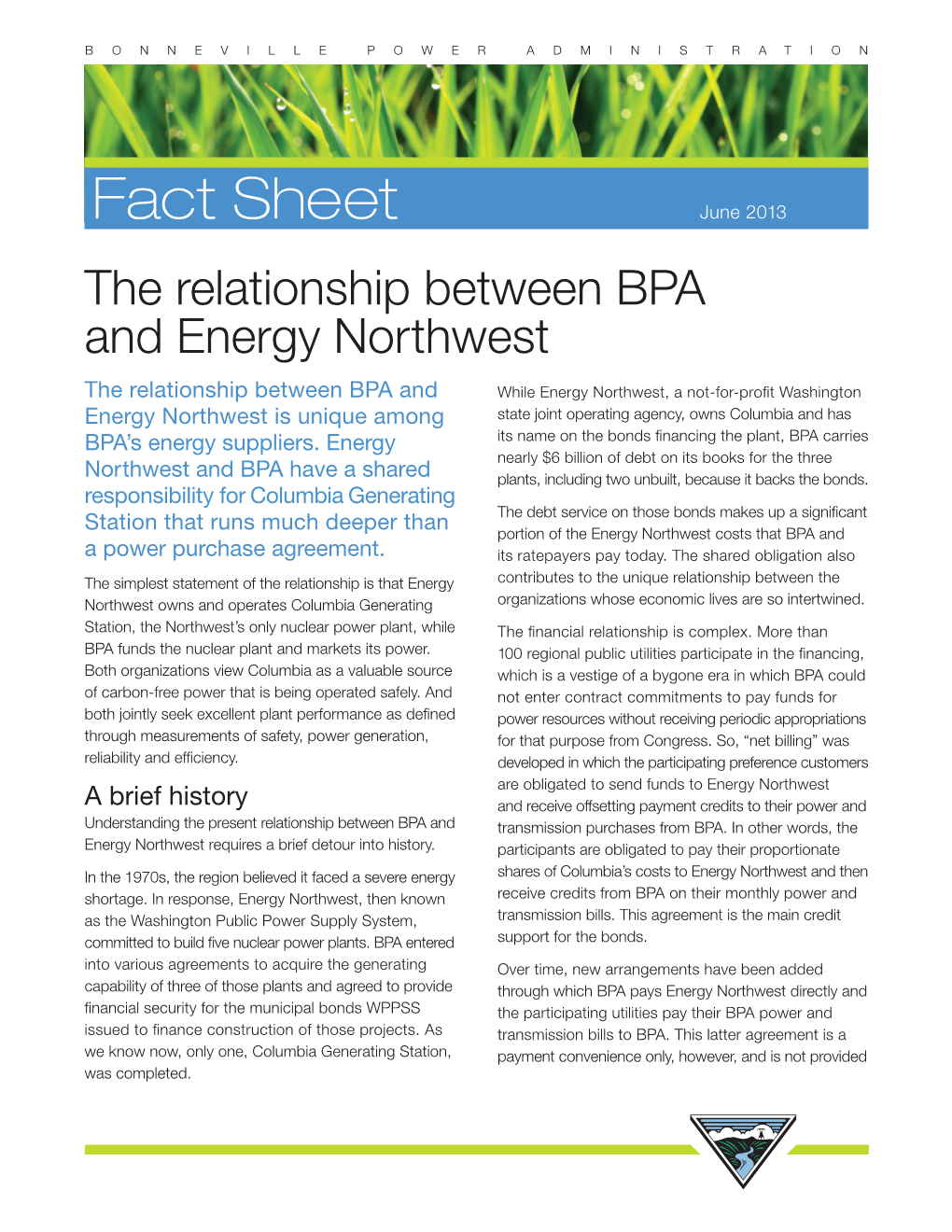 The Relationship Between BPA and Energy Northwest