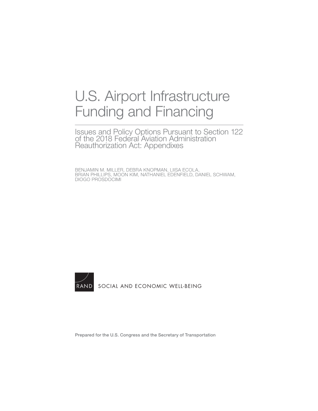 US Airport Infrastructure Funding and Financing