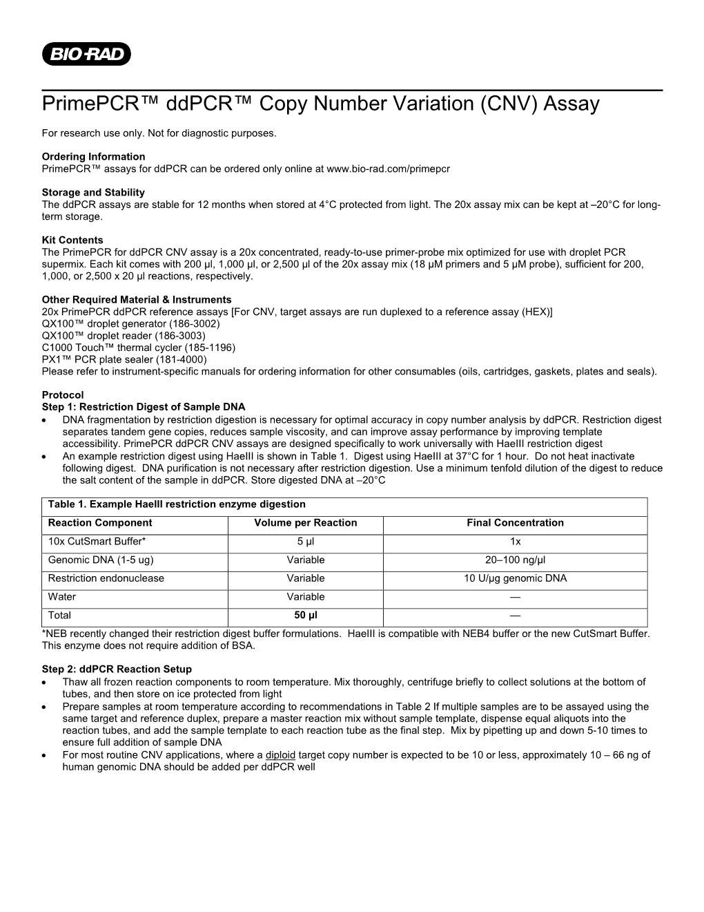 Primepcr Ddpcr Assay Manual