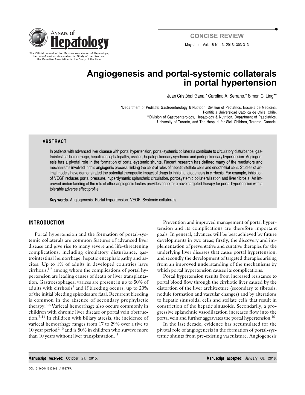 Angiogenesis and Portal-Systemic Collaterals in Portal Hypertension