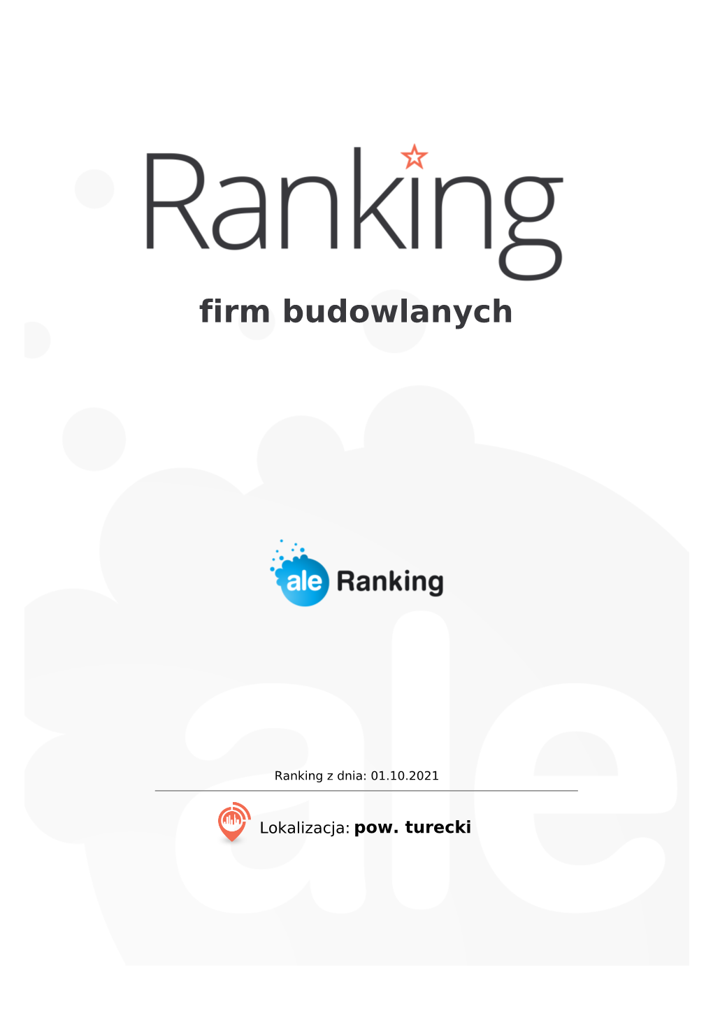 Ranking Firm Budowlanych Pow. Turecki Aleranking