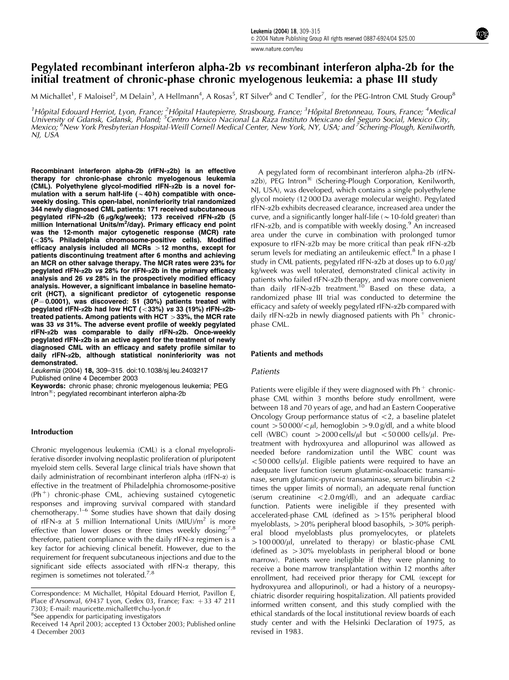 Pegylated Recombinant Interferon Alpha-2B Vs Recombinant Interferon