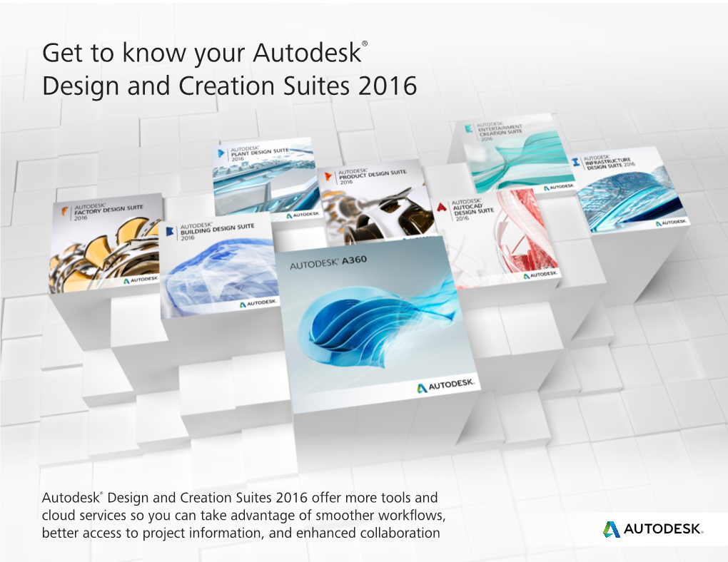 Get to Know Your Autodesk® Design and Creation Suites 2016