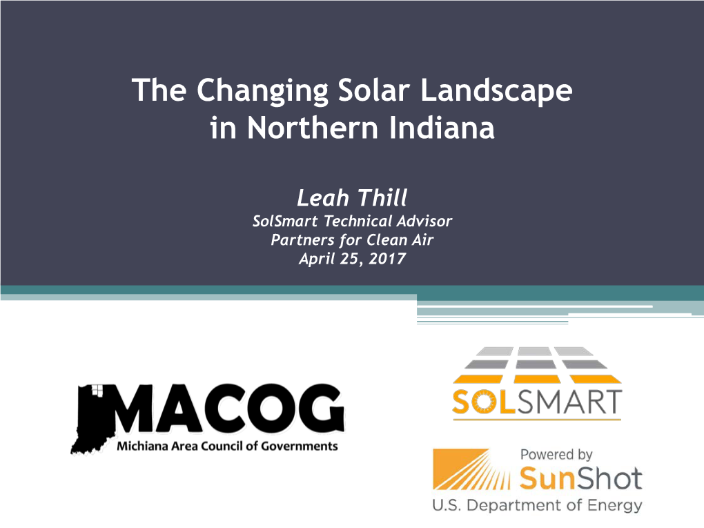 The Changing Solar Landscape in Indiana