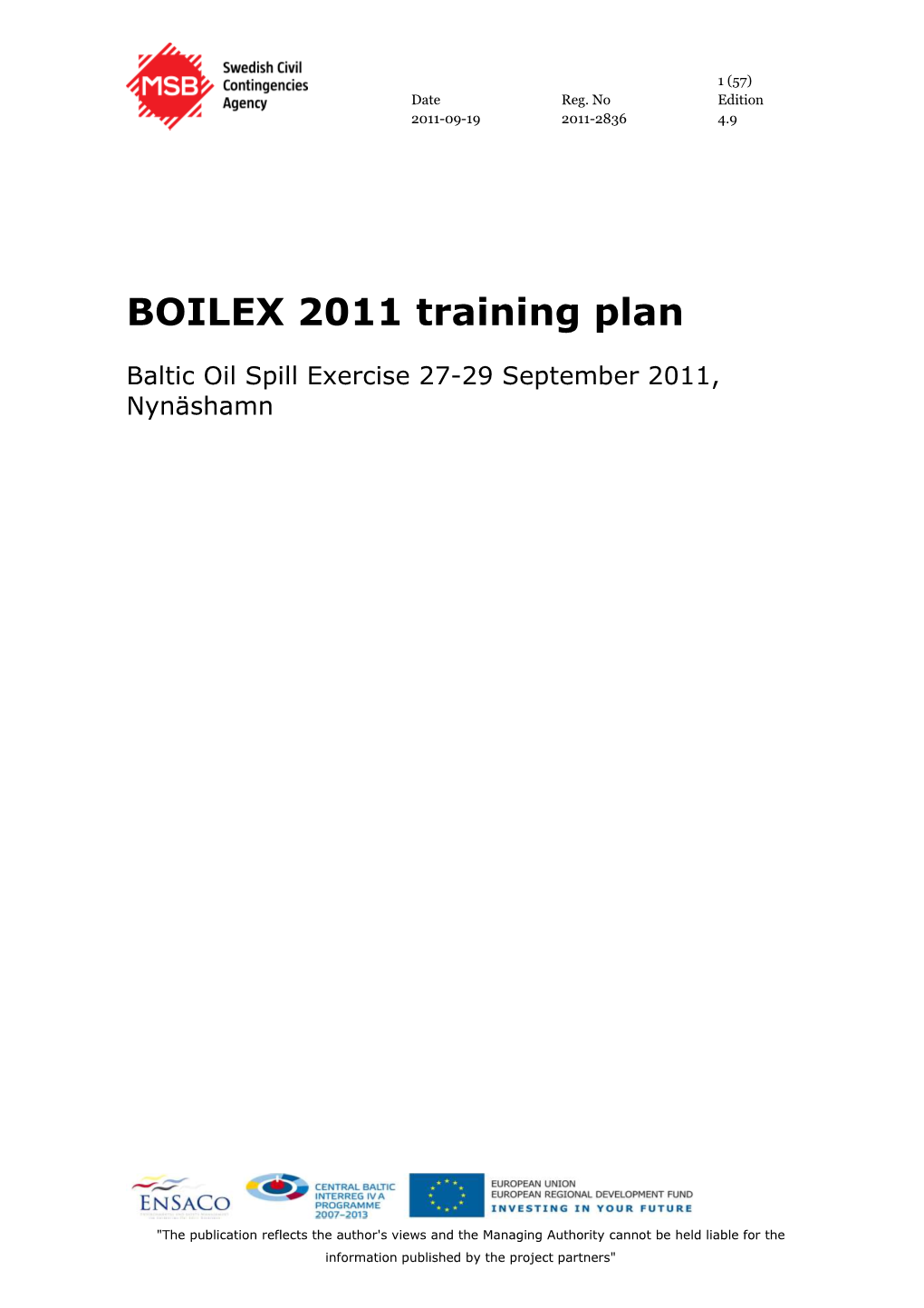 BOILEX Training Plan