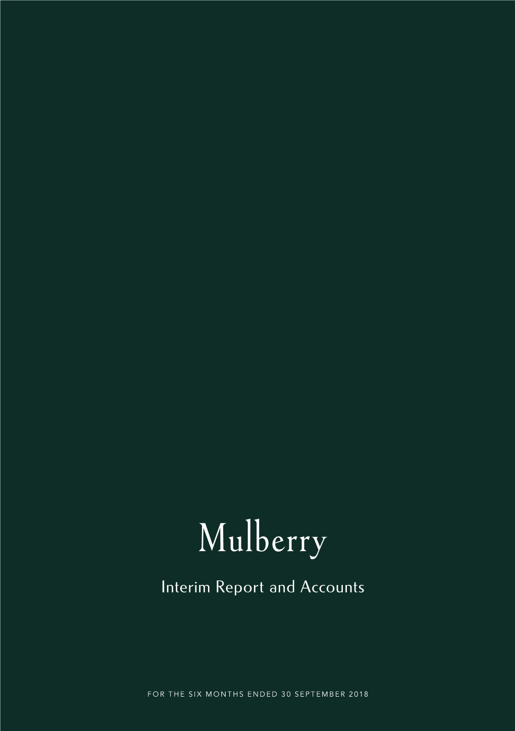 Interim Report and Accounts