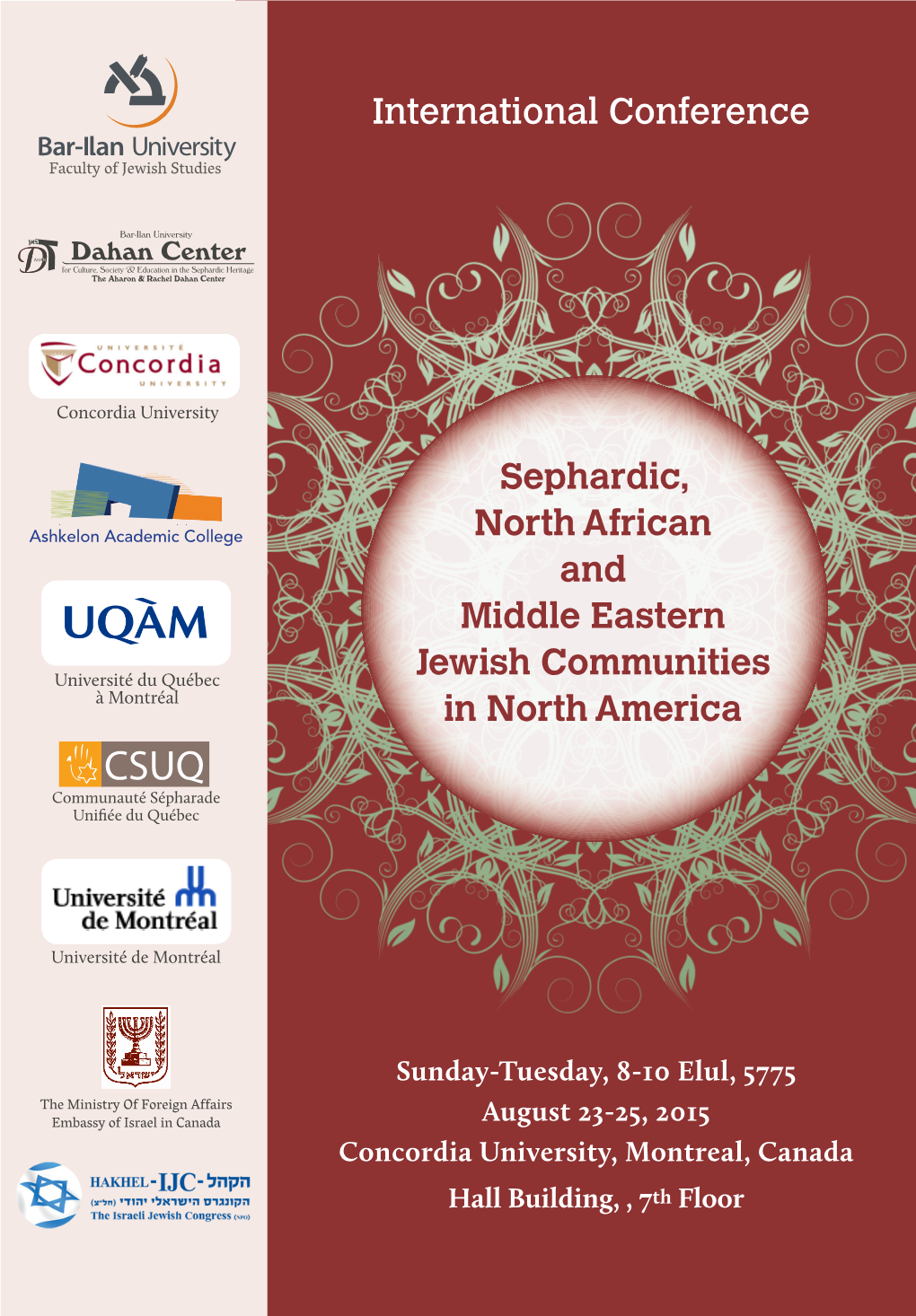 International Conference Sephardic, North African and Middle Eastern Jewish Communities in North America