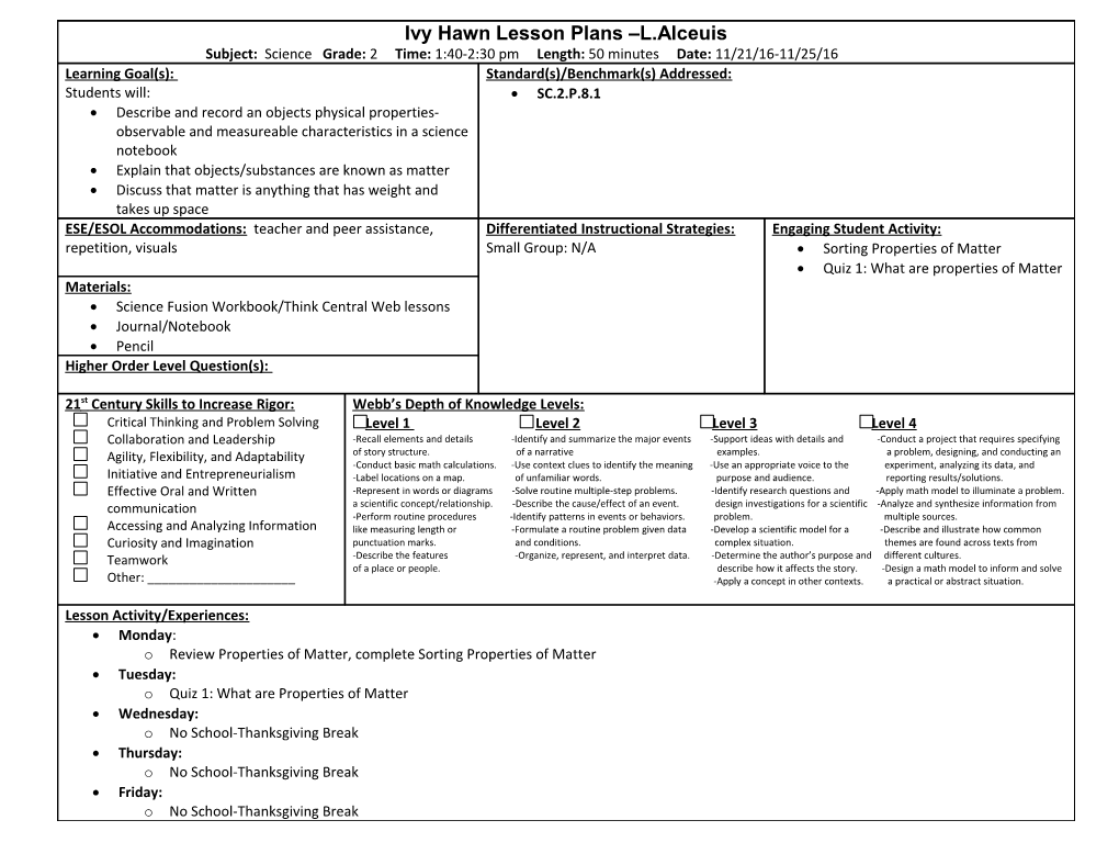 Reading, Math, 4Th Writing, 5Th Science s1