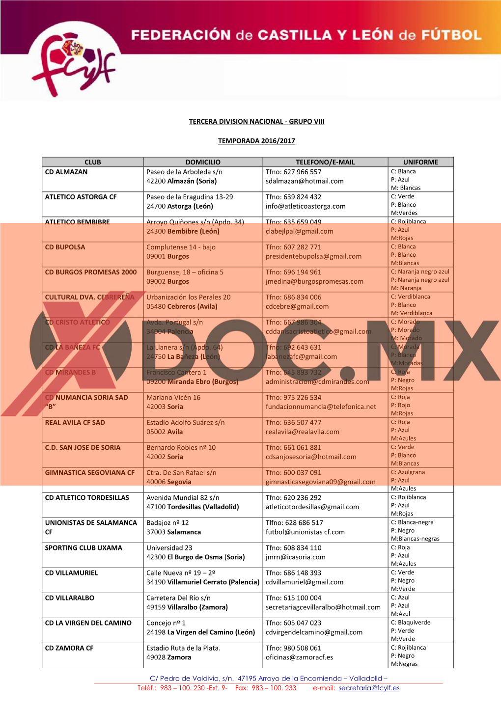 Tercera Division Nacional - Grupo Viii