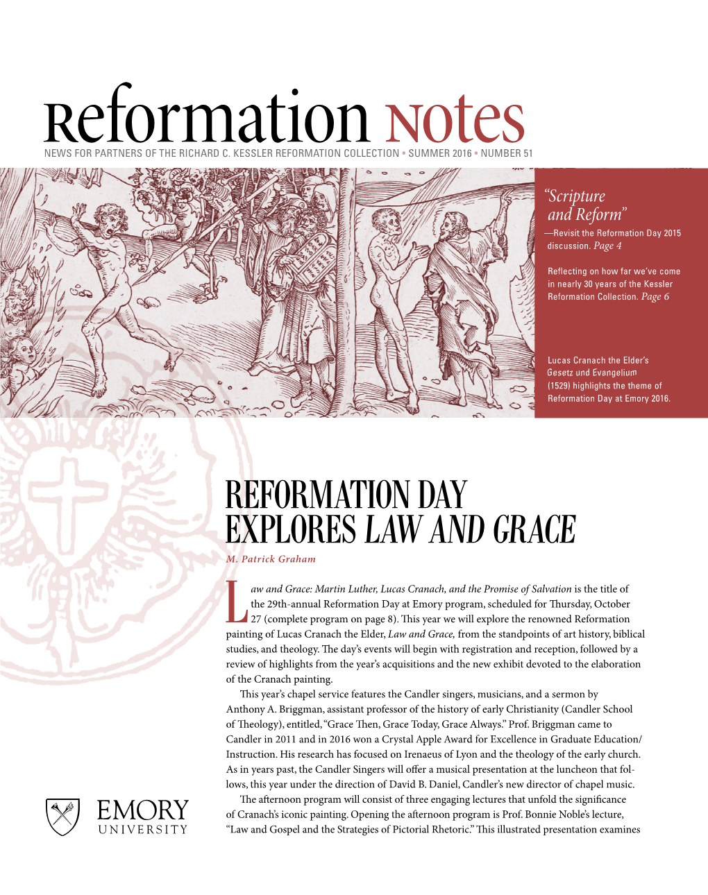 Reformation Day Explores Law and Grace M