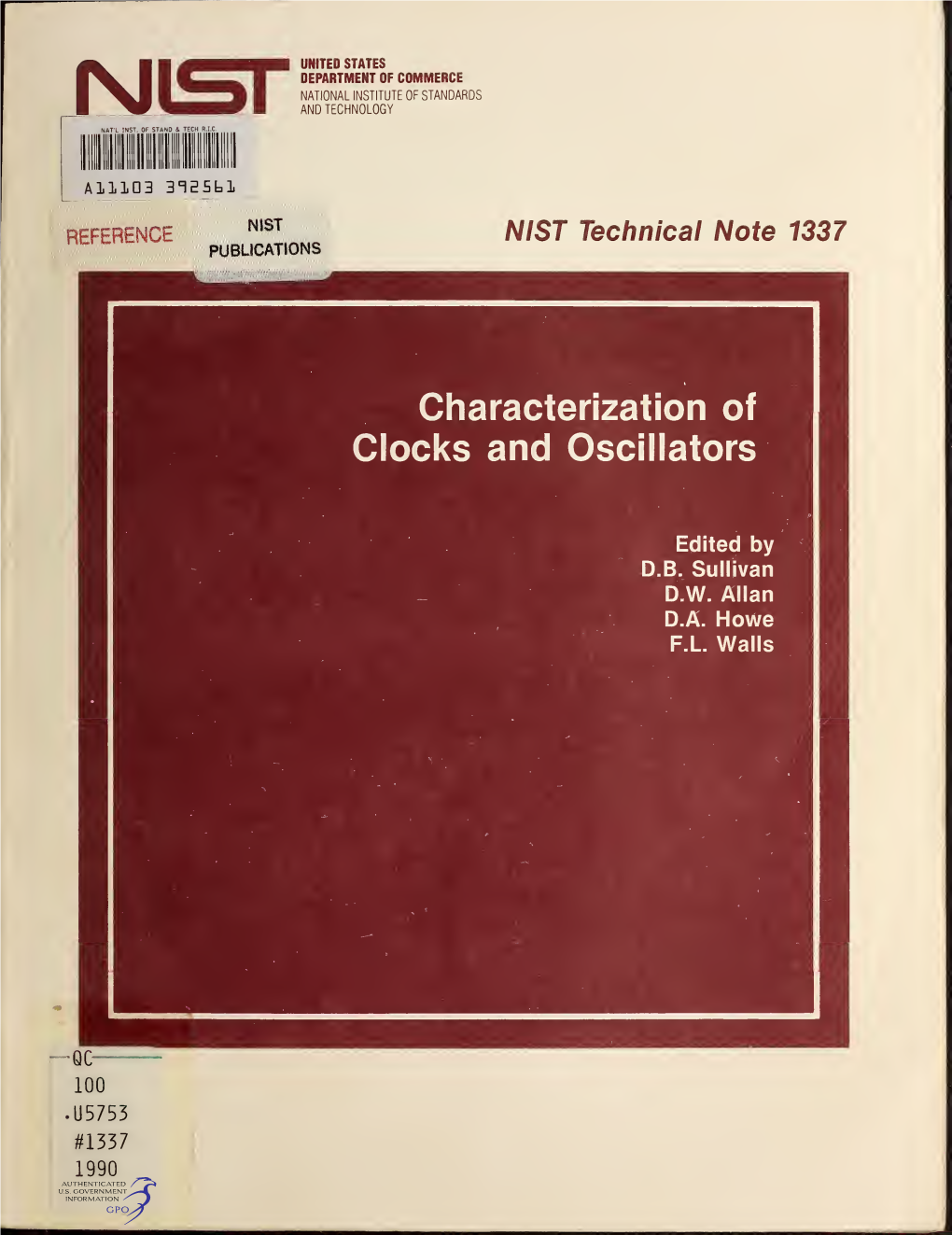 Characterization of Clocks and Oscillators