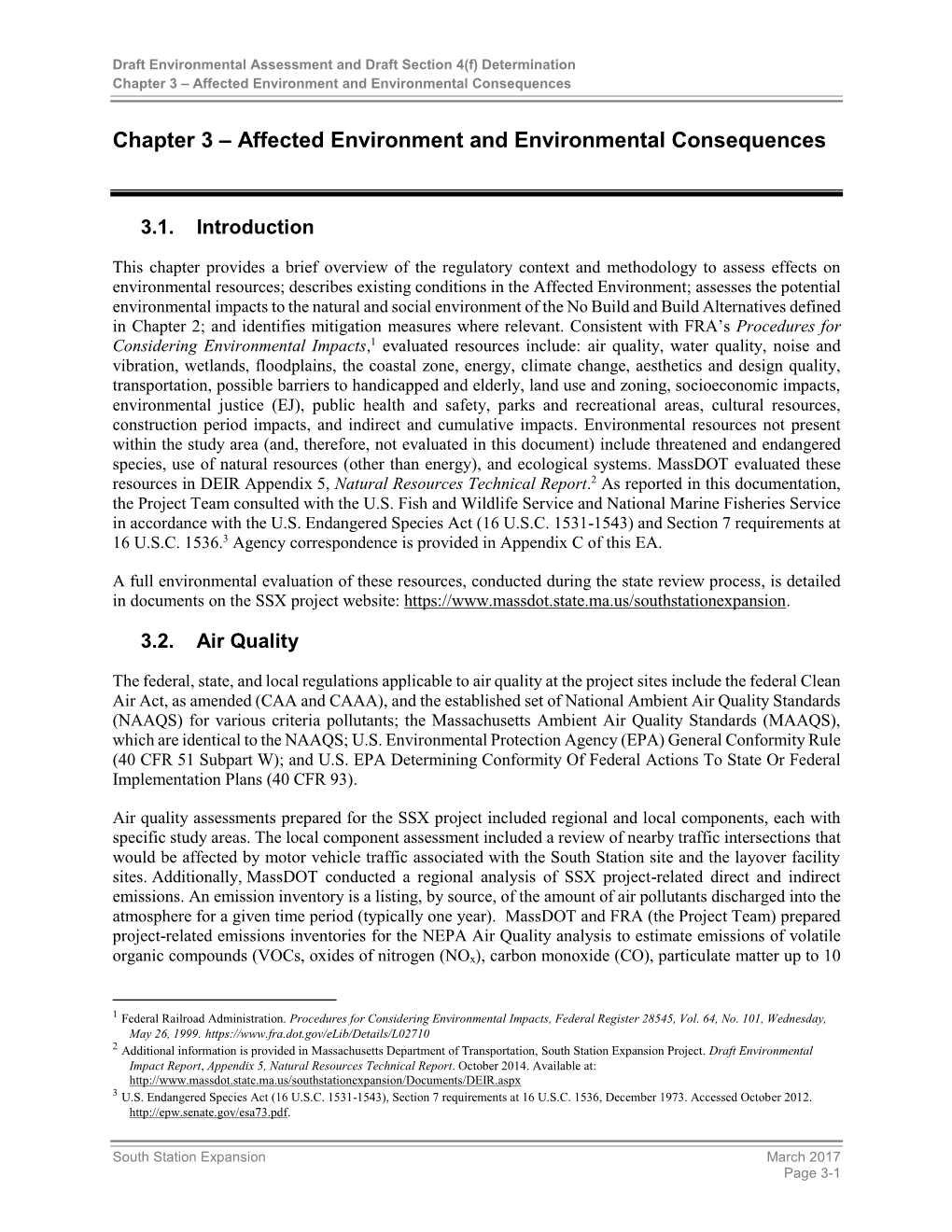 Affected Environment and Environmental Consequences