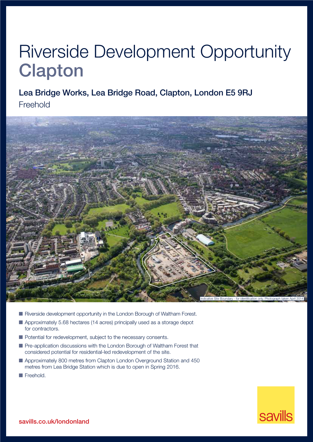 Riverside Development Opportunity Clapton