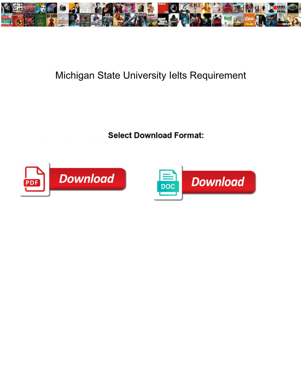 Michigan State University Ielts Requirement