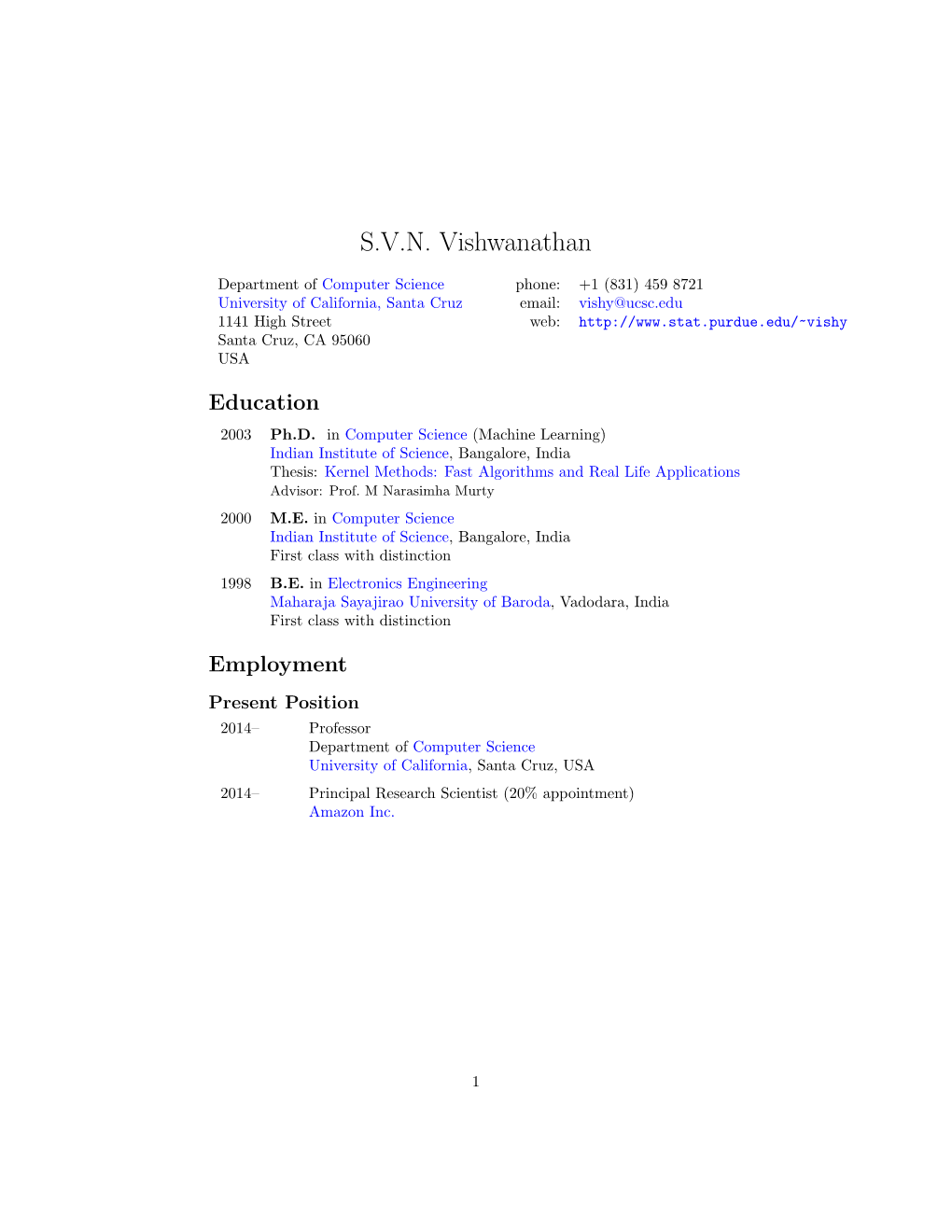 CV with Publications