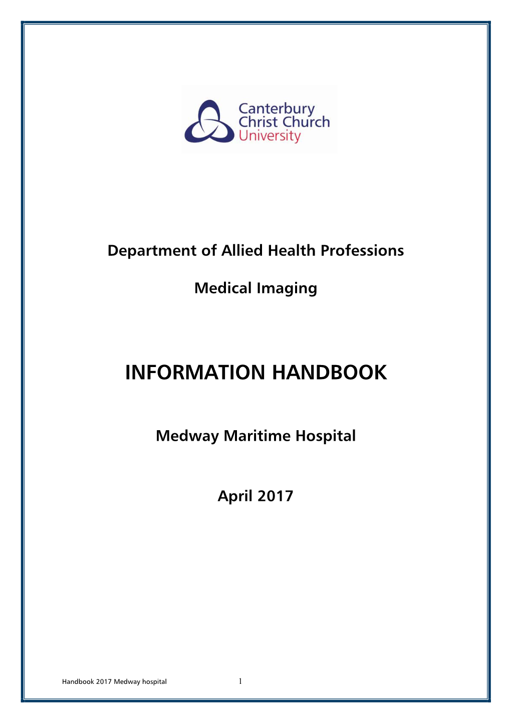 Medway Hospital Handbook