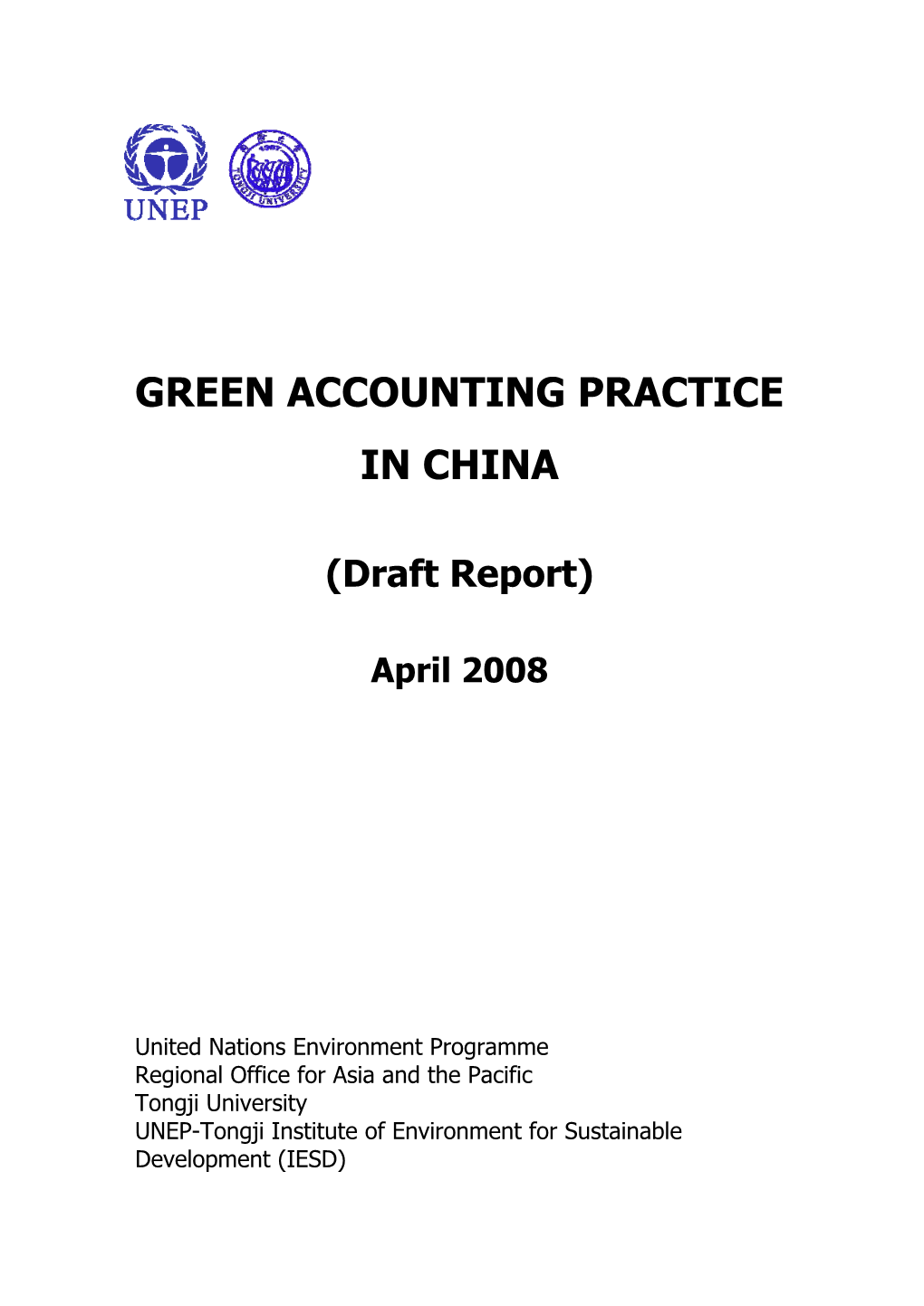 Green Accounting Practice in China