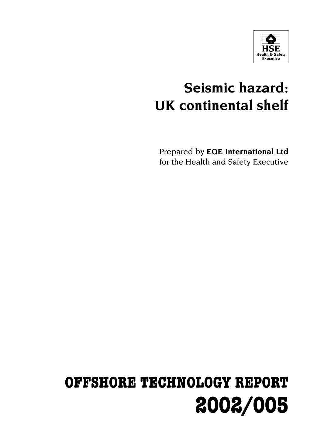 Oto02005- Seismic Hazard: UK Continental Shelf