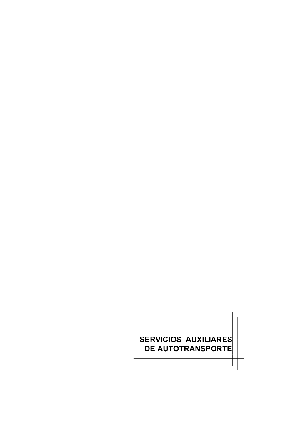 Servicios Auxiliares Del Autotransporte