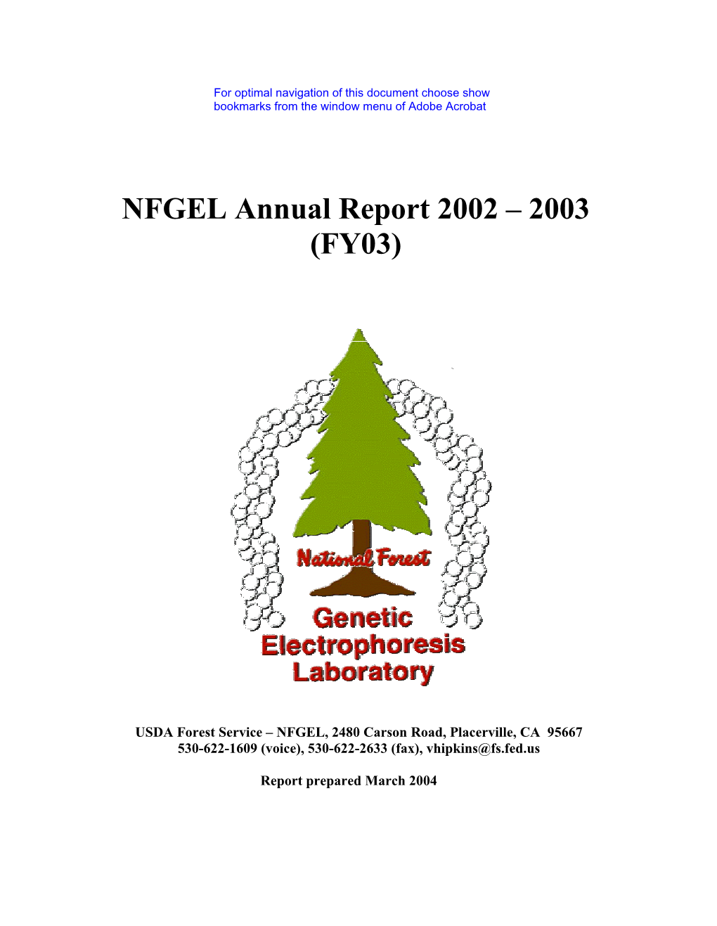 NFGEL Annual Report 2002 – 2003 (FY03)