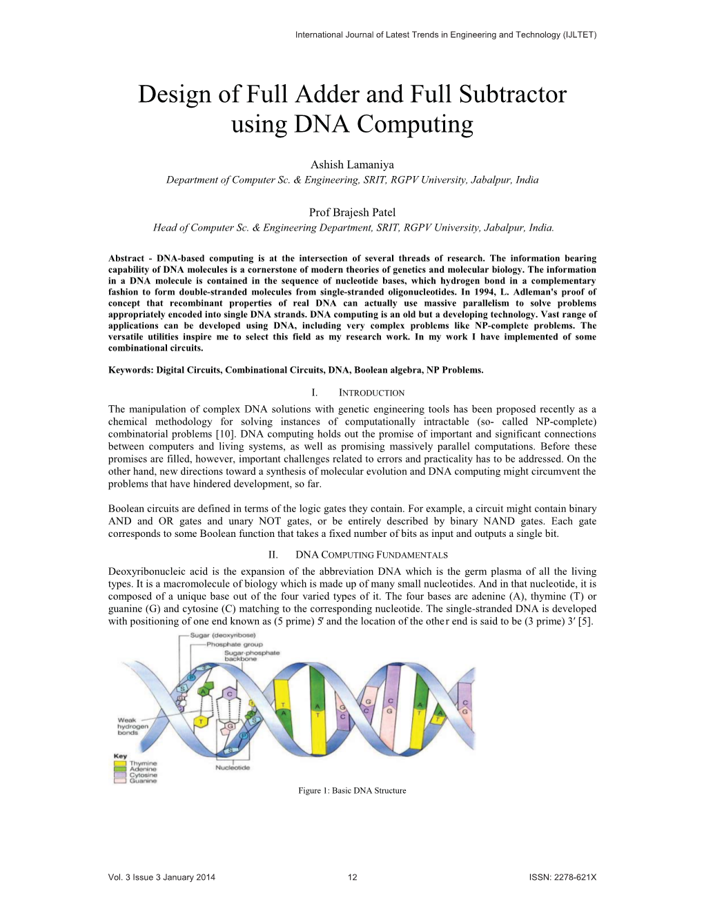 Design of Full Adder and Full Subtractor Using DNA Computing