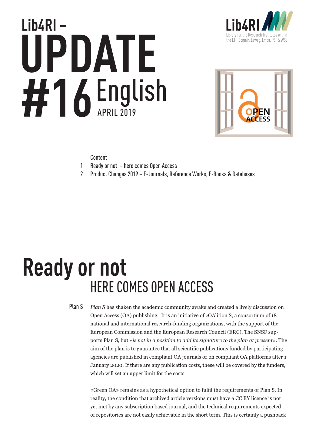 Lib4ri – UPDATE #16English