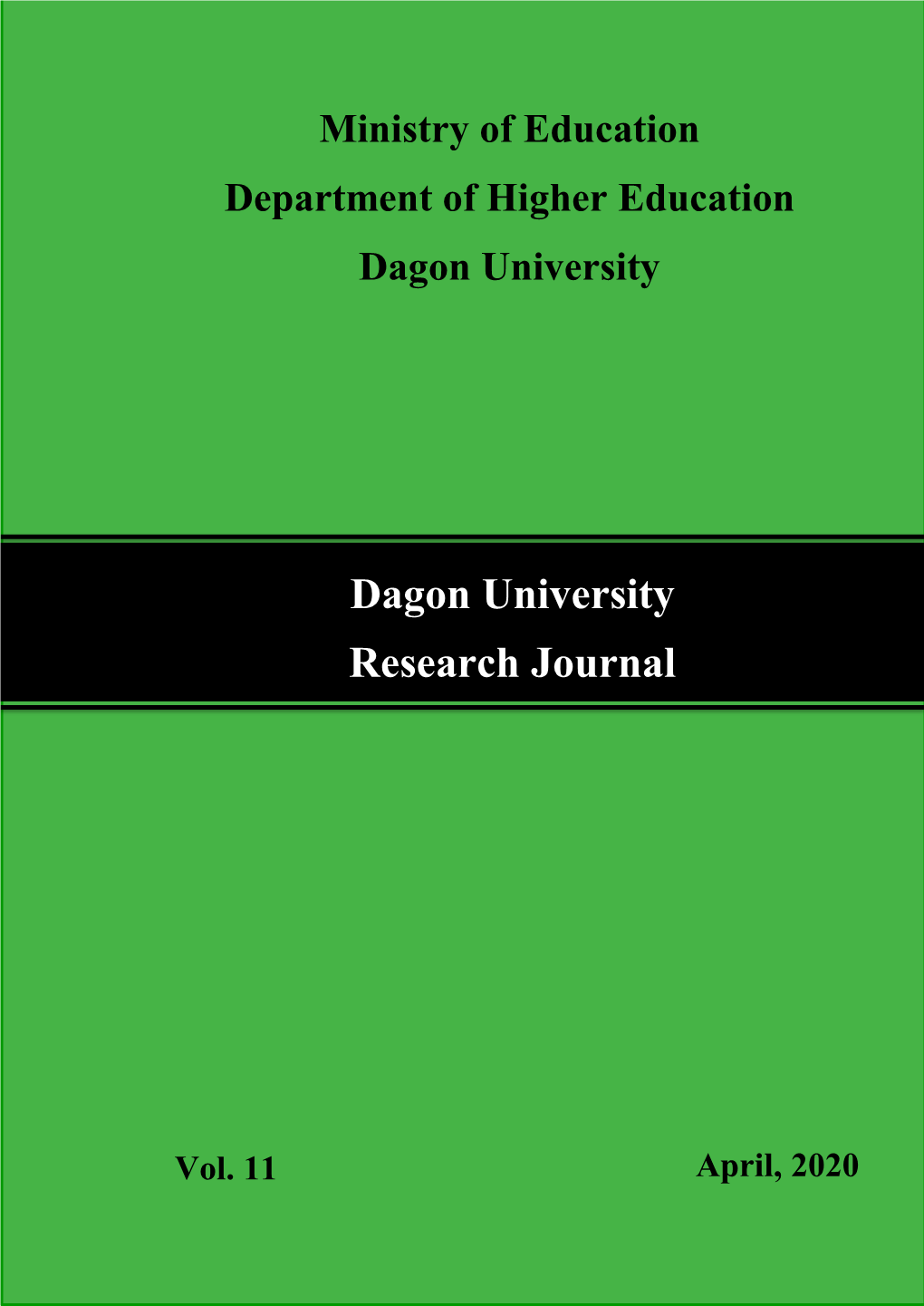 Dagon University Research Journal