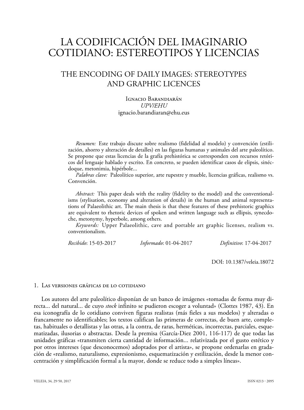 La Codificación Del Imaginario Cotidiano: Estereotipos Y Licencias