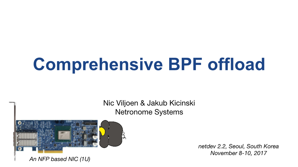 Comprehensive BPF Offload