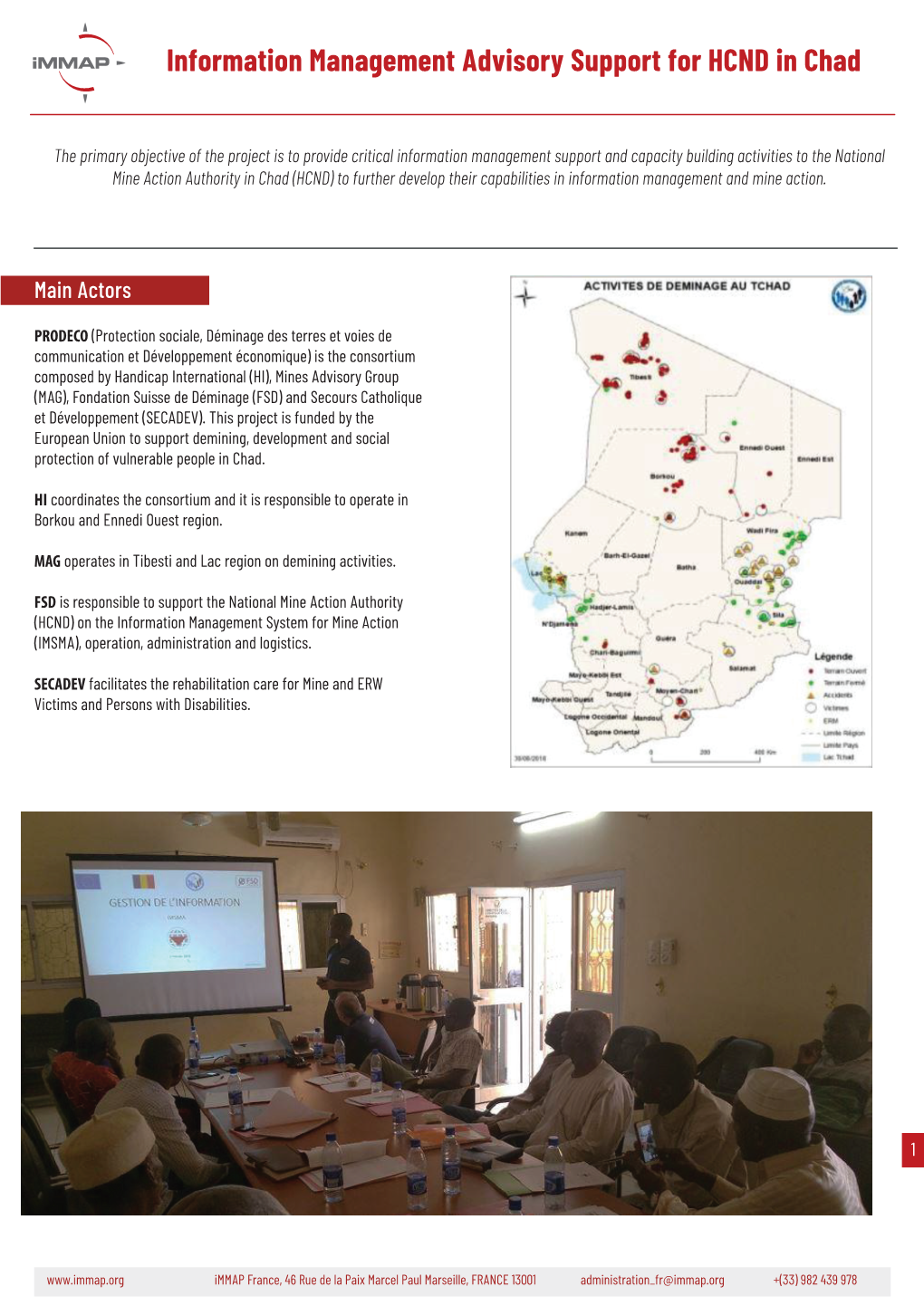 Information Management Advisory Support for HCND in Chad