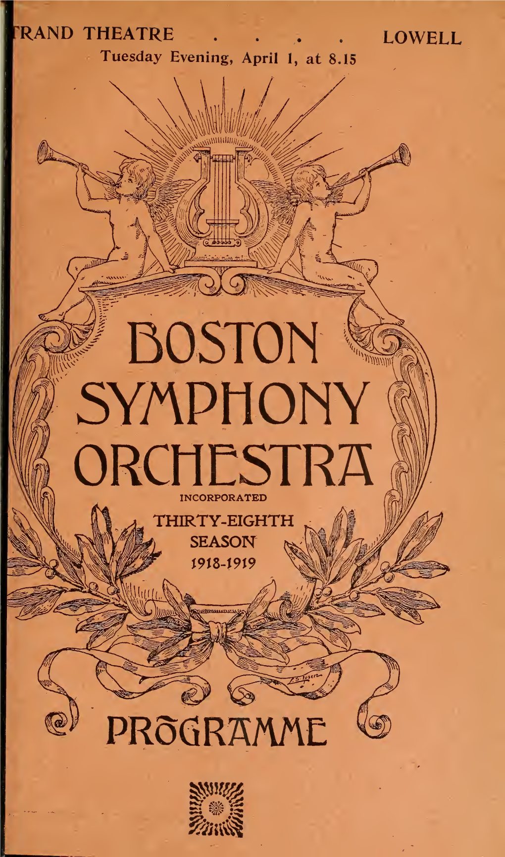 Boston Symphony Orchestra Concert Programs, Season 38,1918