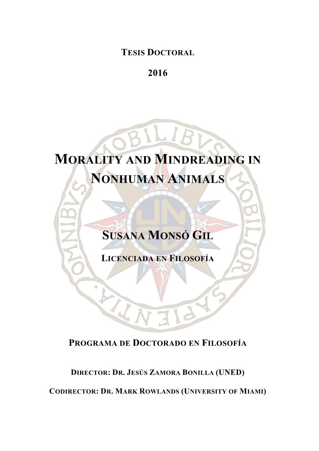 Morality and Mindreading in Nonhuman Animals