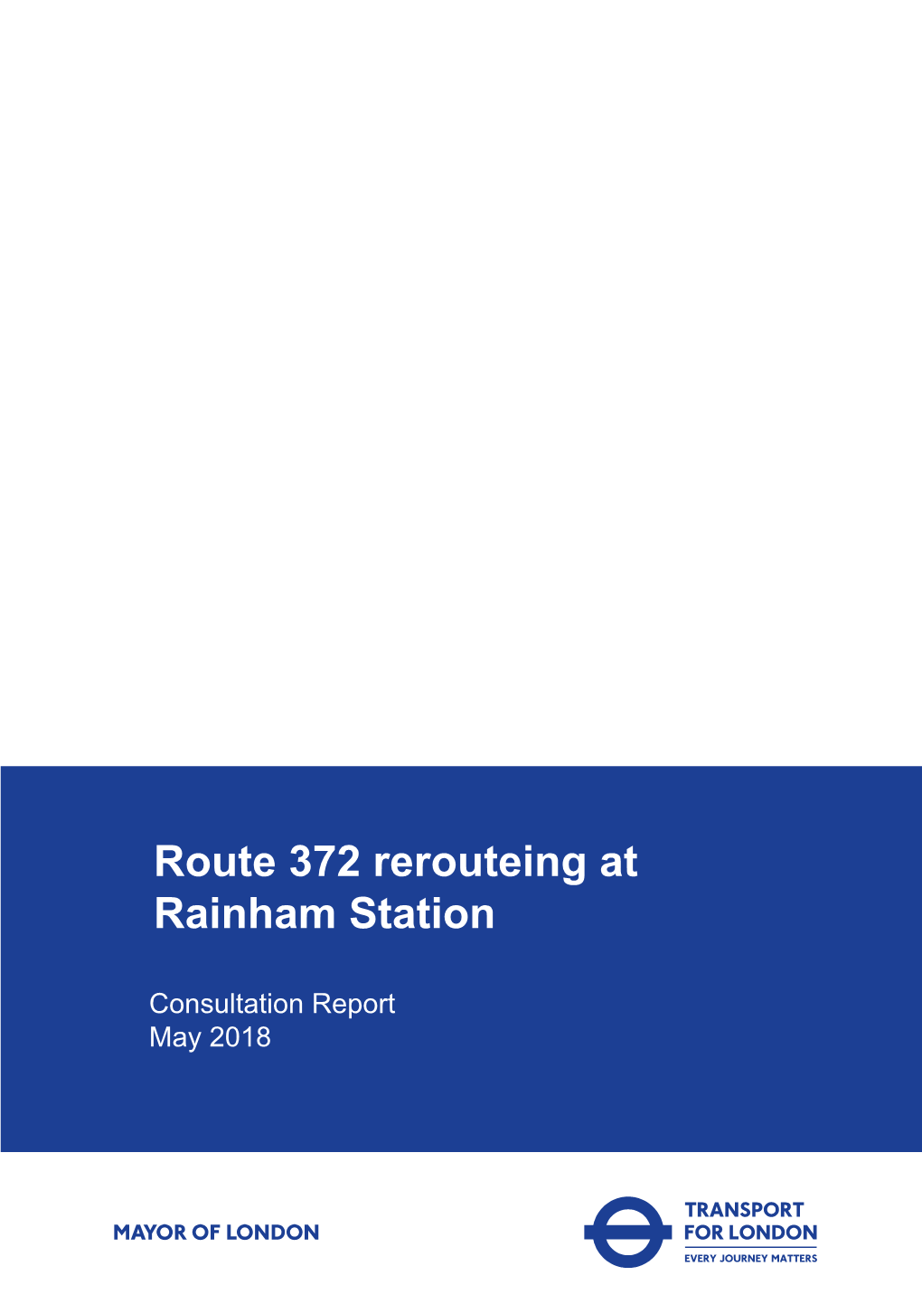 Route 372 Consultation Report