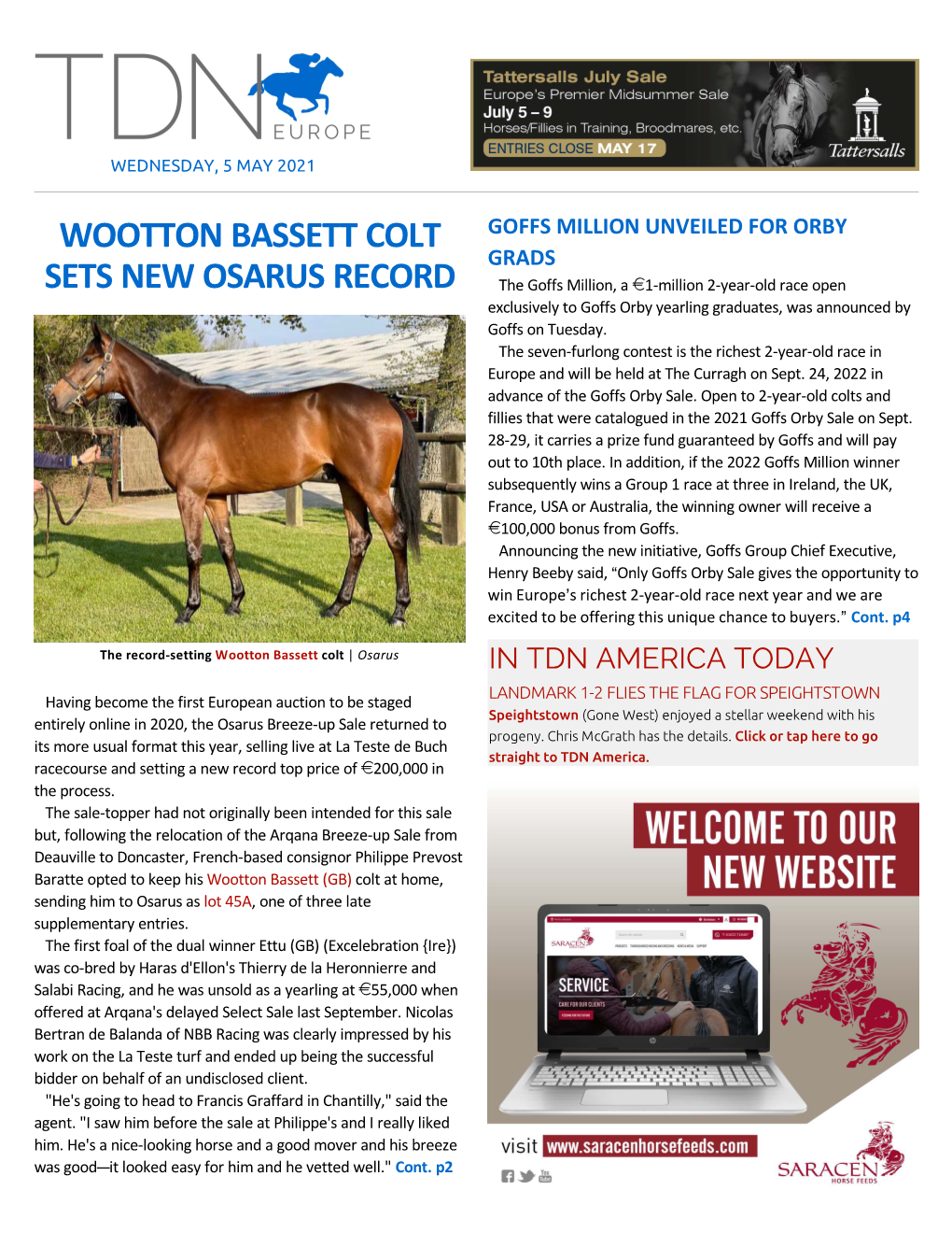 Tdn Europe • Page 2 of 10 • Thetdn.Com Wednesday • 05 May 2021