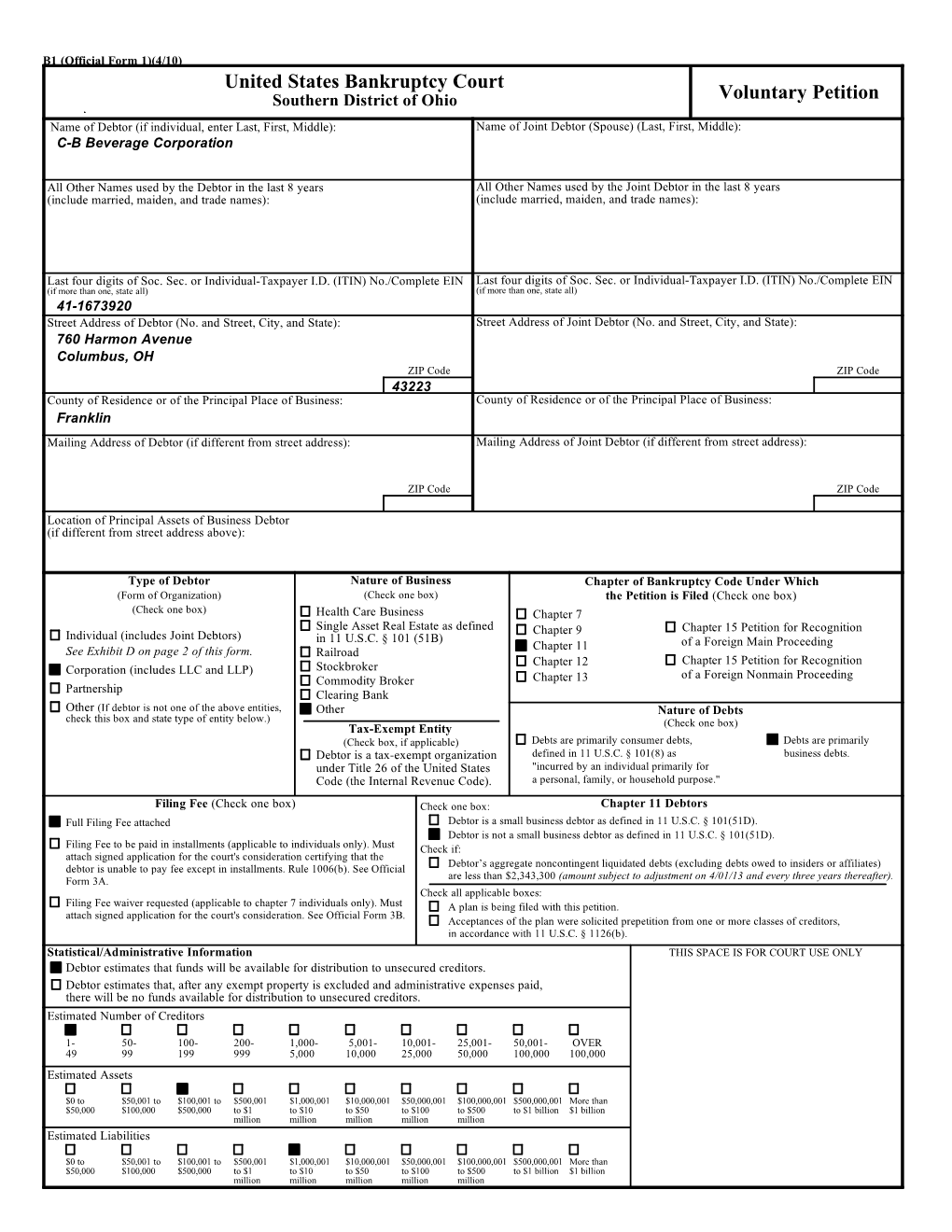 Bankruptcy Forms