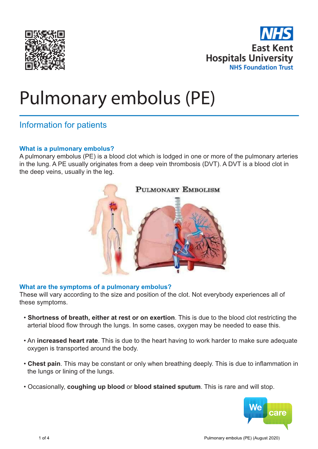 Pulmonary Embolus (PE)