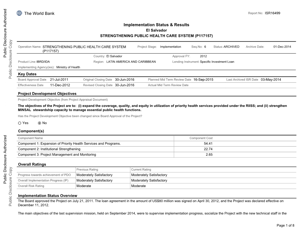 World Bank Document