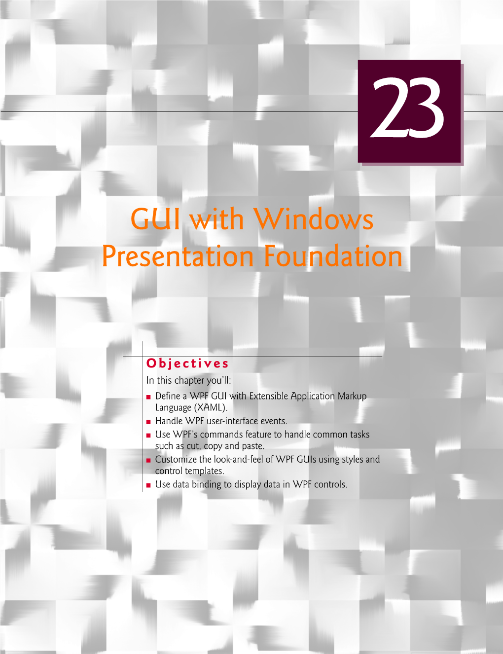 GUI with Windows Presentation Foundation