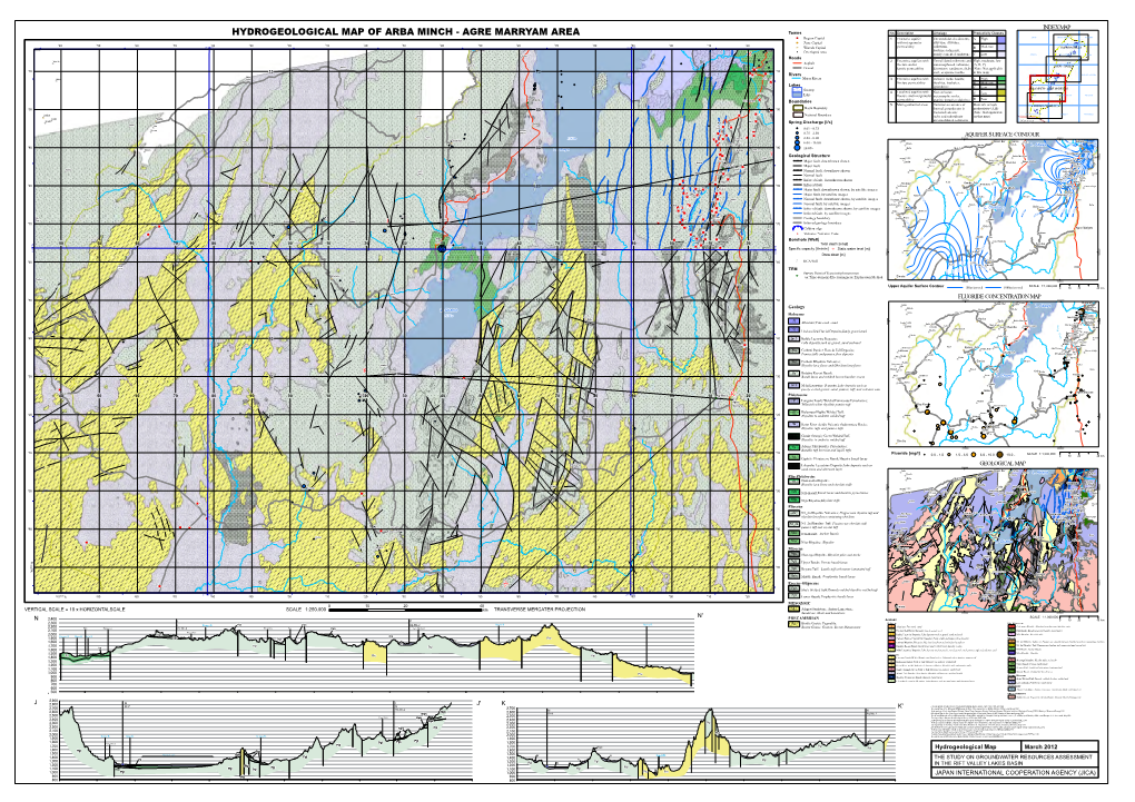 HYDROGEOLOGICAL MAP of ARBA MINCH - AGRE MARRYAM AREA Towns No