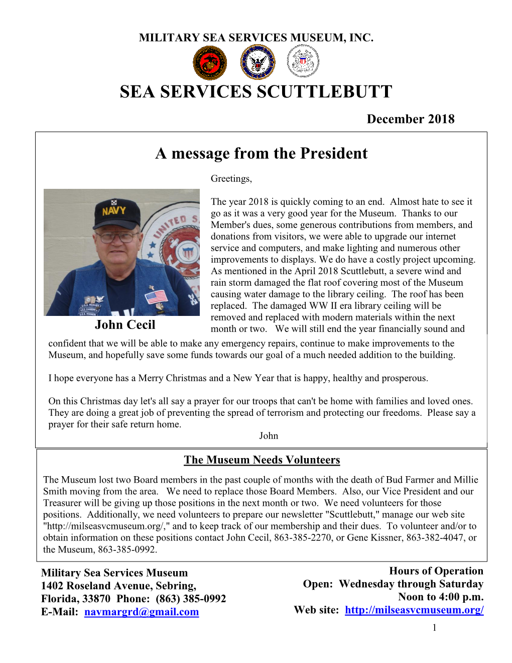 SEA SERVICES SCUTTLEBUTT December 2018