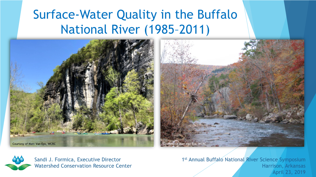 Surface Water Quality in the Buffalo National River