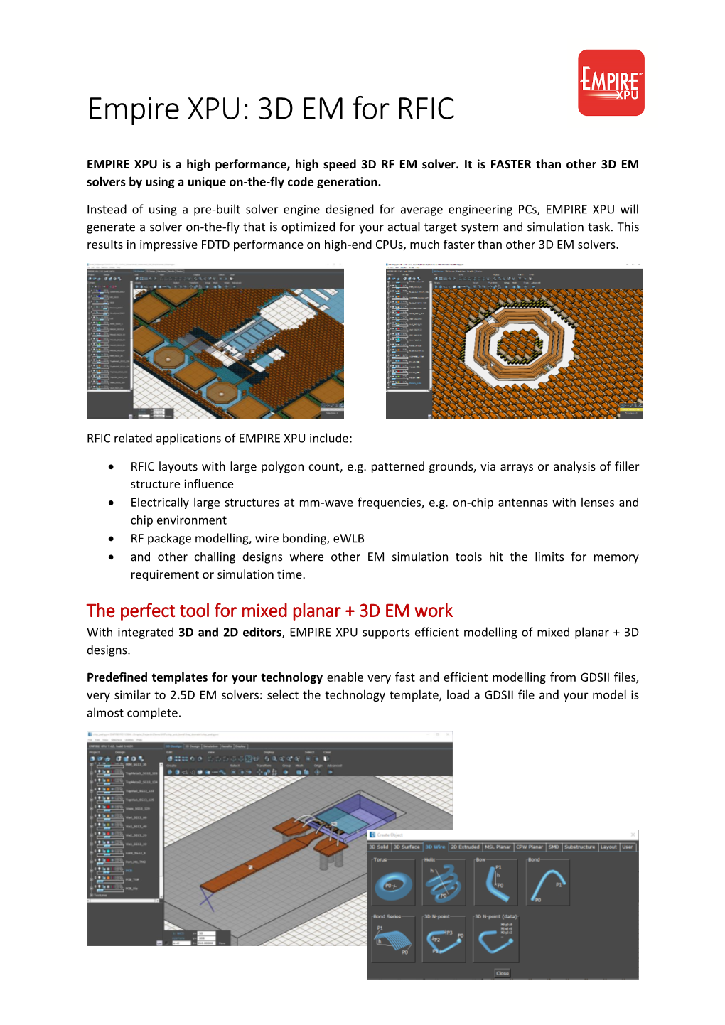 Empire XPU: 3D EM for RFIC