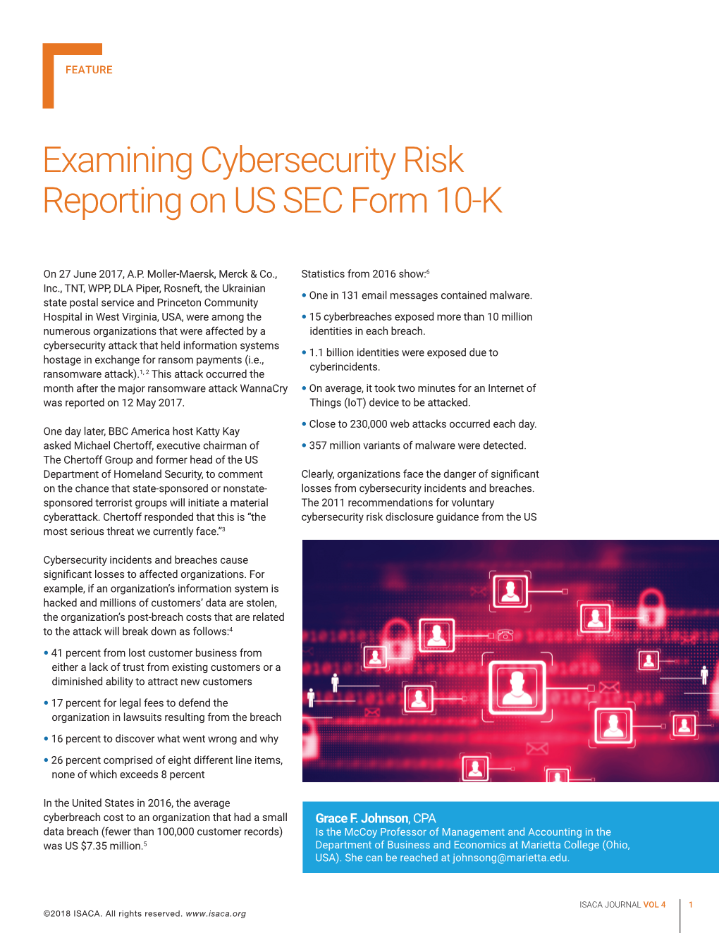 Examining Cybersecurity Risk Reporting on US SEC Form 10-K