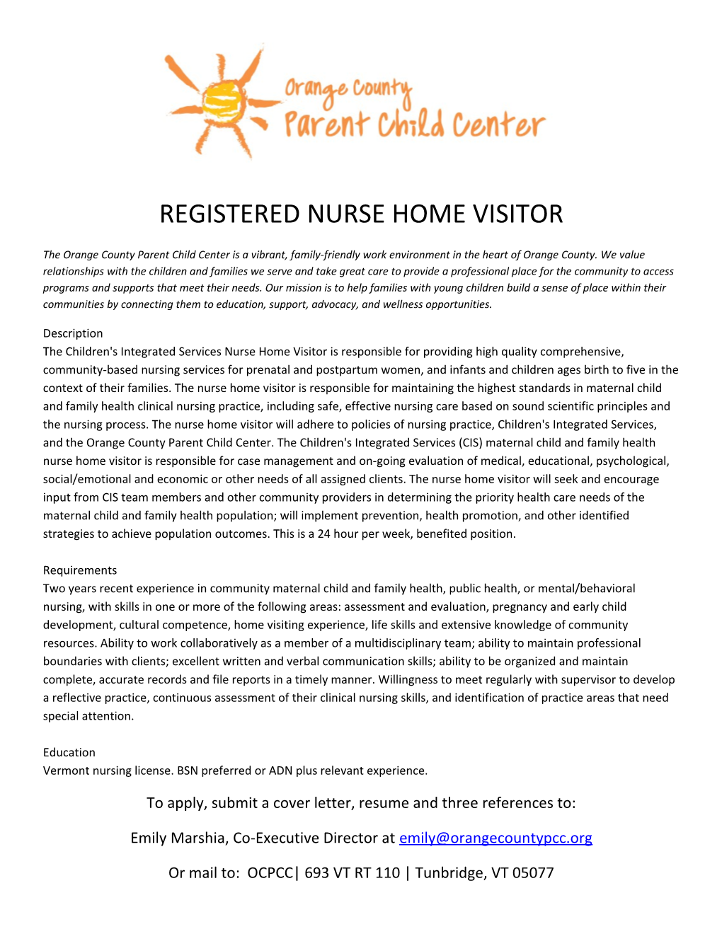 Registered Nurse Home Visitor