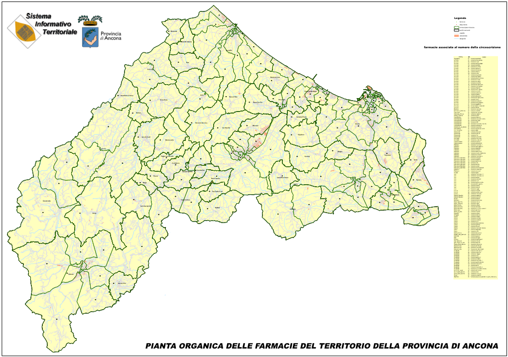 Pianta Organica Delle Farmacie Del Territorio Provinciale